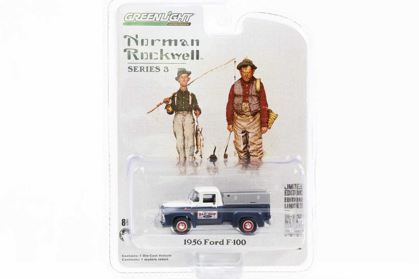 1:64 Greenlight Norman Rockwell - 1956 Ford F-100 weiß-blau