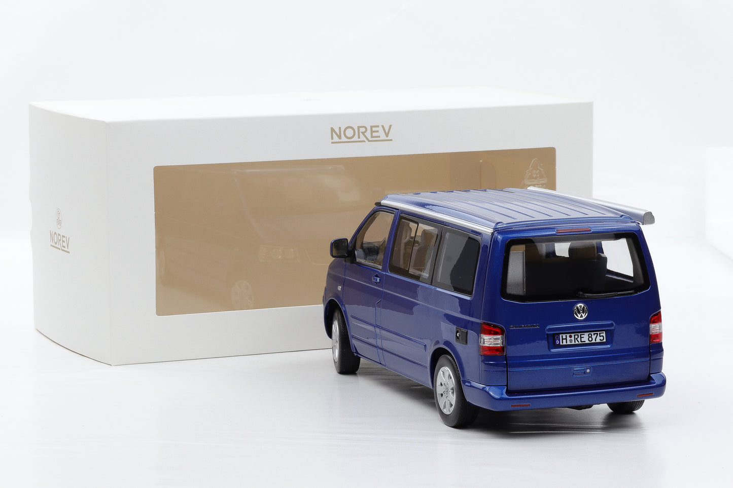 1:18 Norev VW T5 VW California Bus Camping Ravennablau metallic 2003 188607