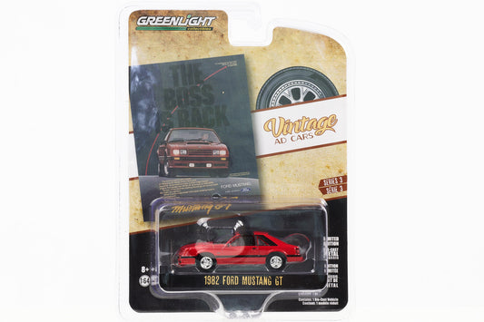 1:64 Greenlight Vintage AD Cars - 1982 Ford Mustang GT rot