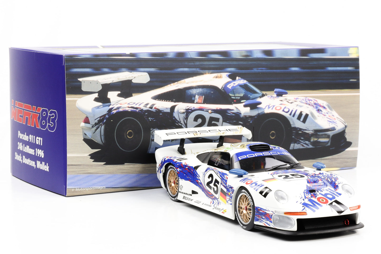 1:18 Werk 83 Porsche 911 GT1 #25 Stuck, Boutsen, Wollek 2nd 24h Le Mans 1996