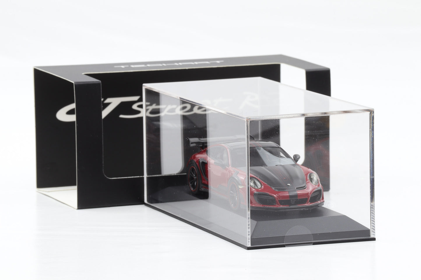 1:43 Techart Porsche 911 GTstreet R Basis 991 Turbo Karminrot Dealer Resin