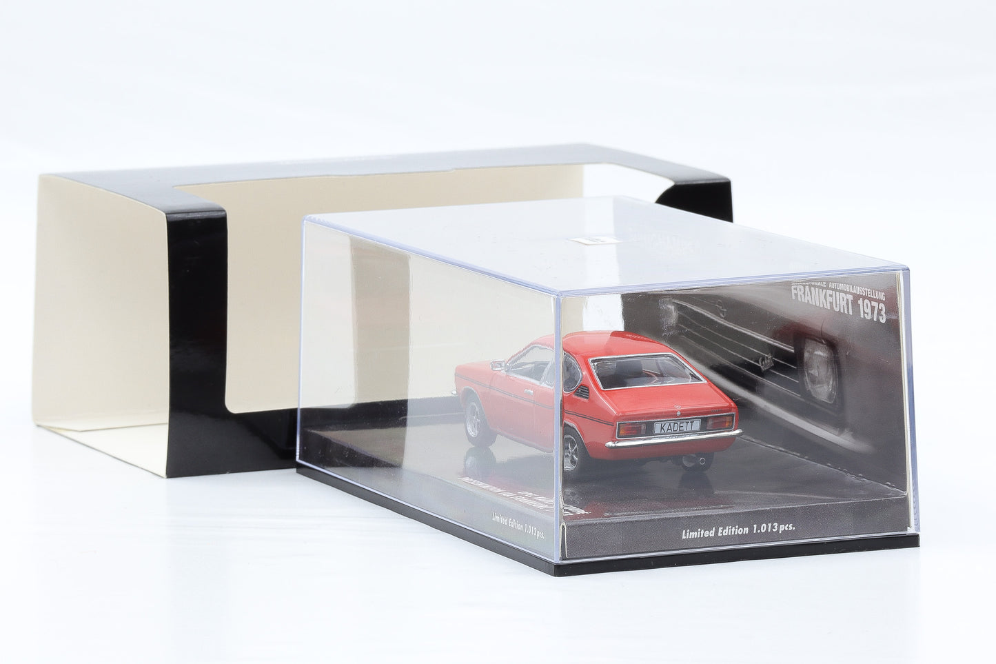 1:43 Minichamps Opel Kadett Coupe IAA Frankfurt 1973 rot 436 045620