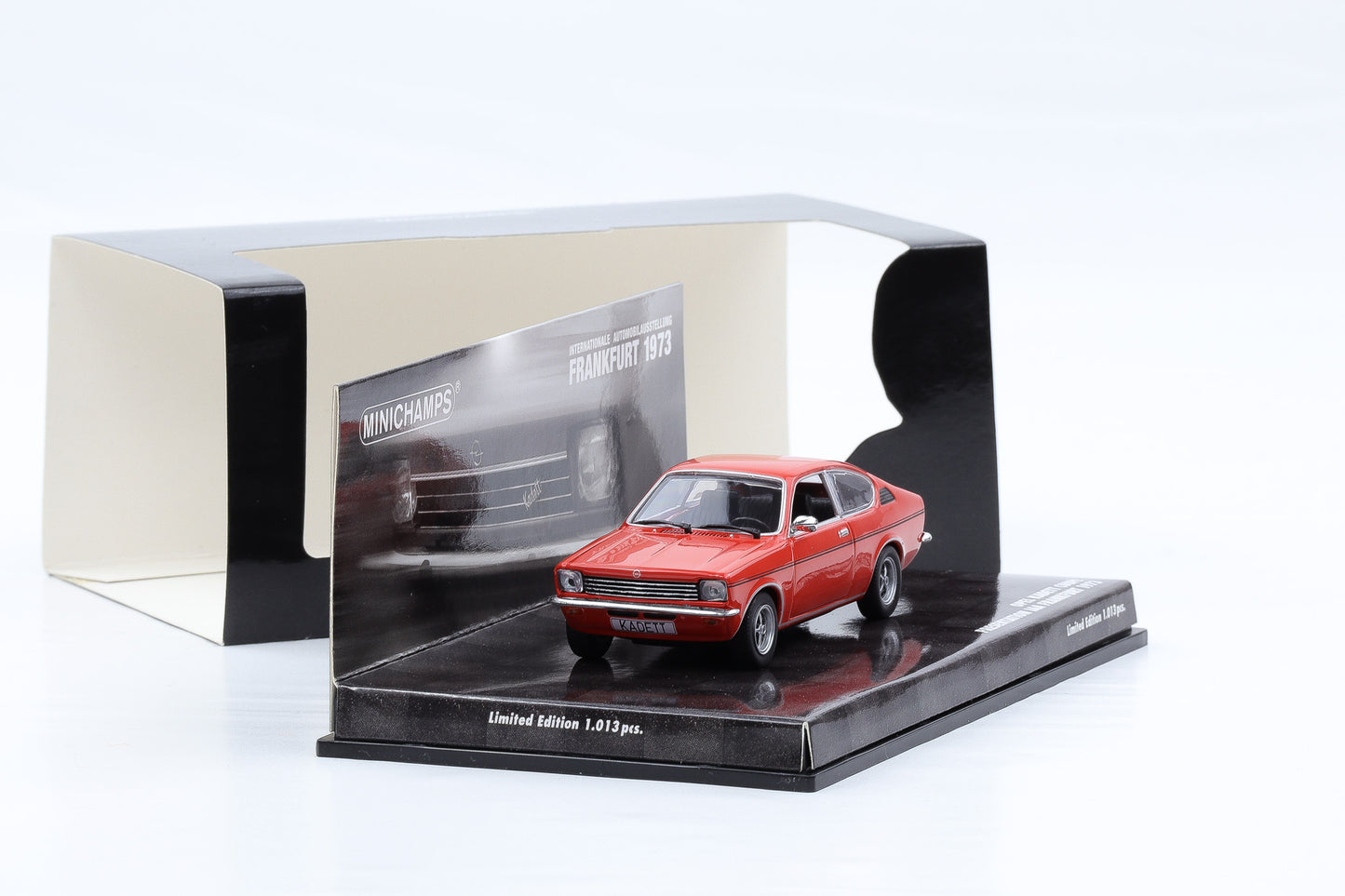 1:43 Minichamps Opel Kadett Coupe IAA Frankfurt 1973 rot 436 045620