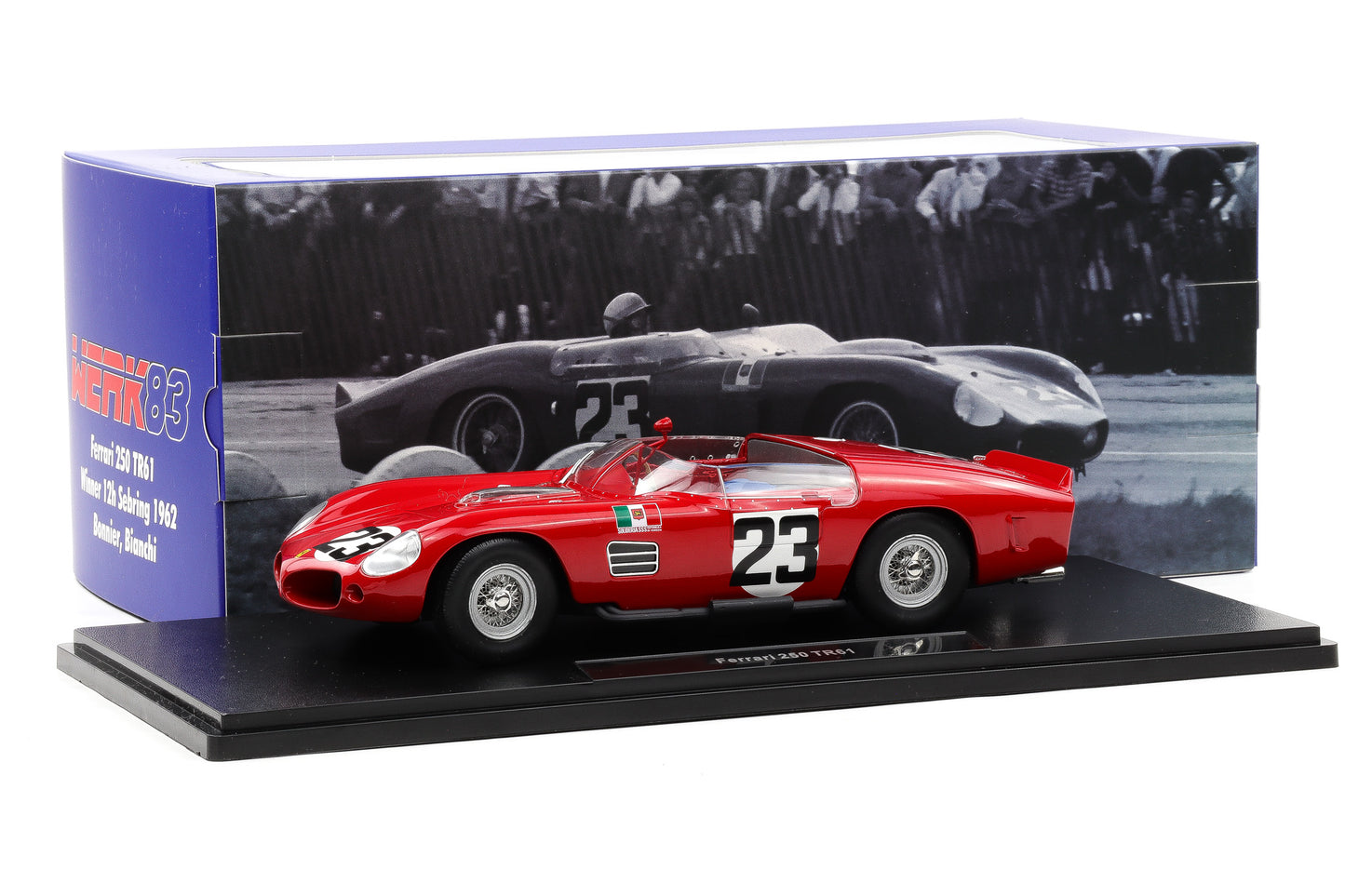 1:18 Werk83 Ferrari 250 TR61 #23 Winner 12h Sebring 1962 Bonnier, Bianchi