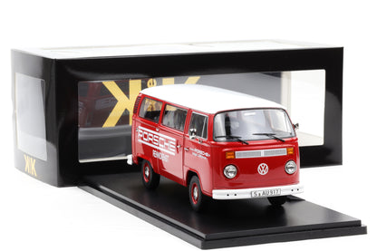 1:18 KK-Scale VW Volkswagen T2b Bus Porsche Renndienst 1972 rot weiß KKDC181364