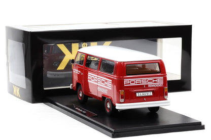 1:18 KK-Scale VW Volkswagen T2b Bus Porsche Renndienst 1972 rot weiß KKDC181364