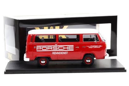 1:18 KK-Scale VW Volkswagen T2b Bus Porsche Renndienst 1972 rot weiß KKDC181364