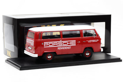 1:18 KK-Scale VW Volkswagen T2b Bus Porsche Renndienst 1972 rot weiß KKDC181364