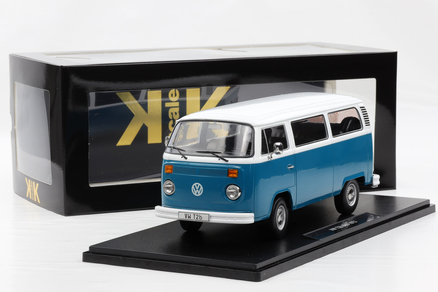 1:18 KK-Scale VW Volkswagen T2b Bus 1972 blau weiß KKDC181362