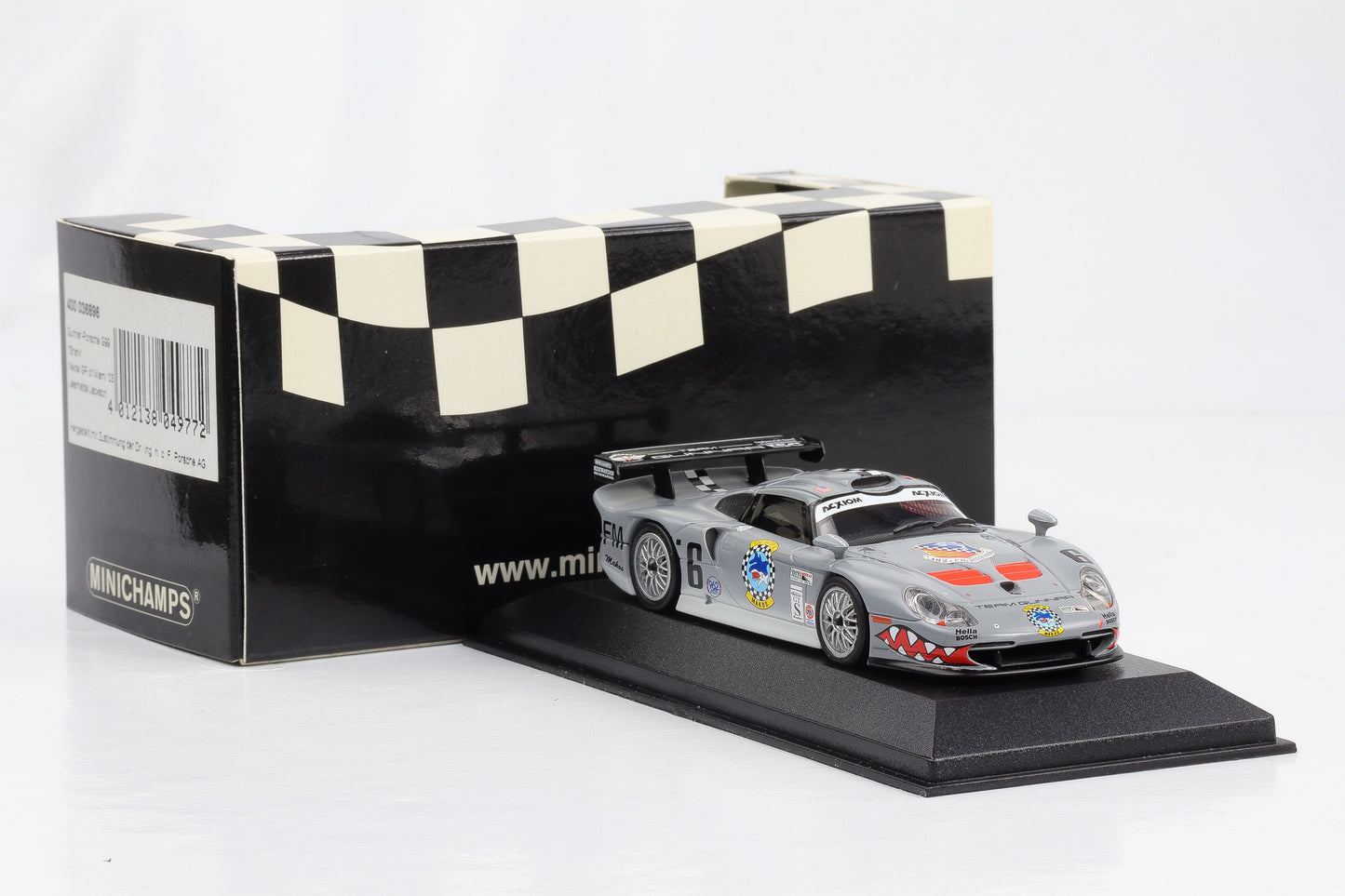 1:43 Minichamps Gunnar-Porsche G99 #6 Shark Nextel GP of Miami '03 Jeannette/Jackson