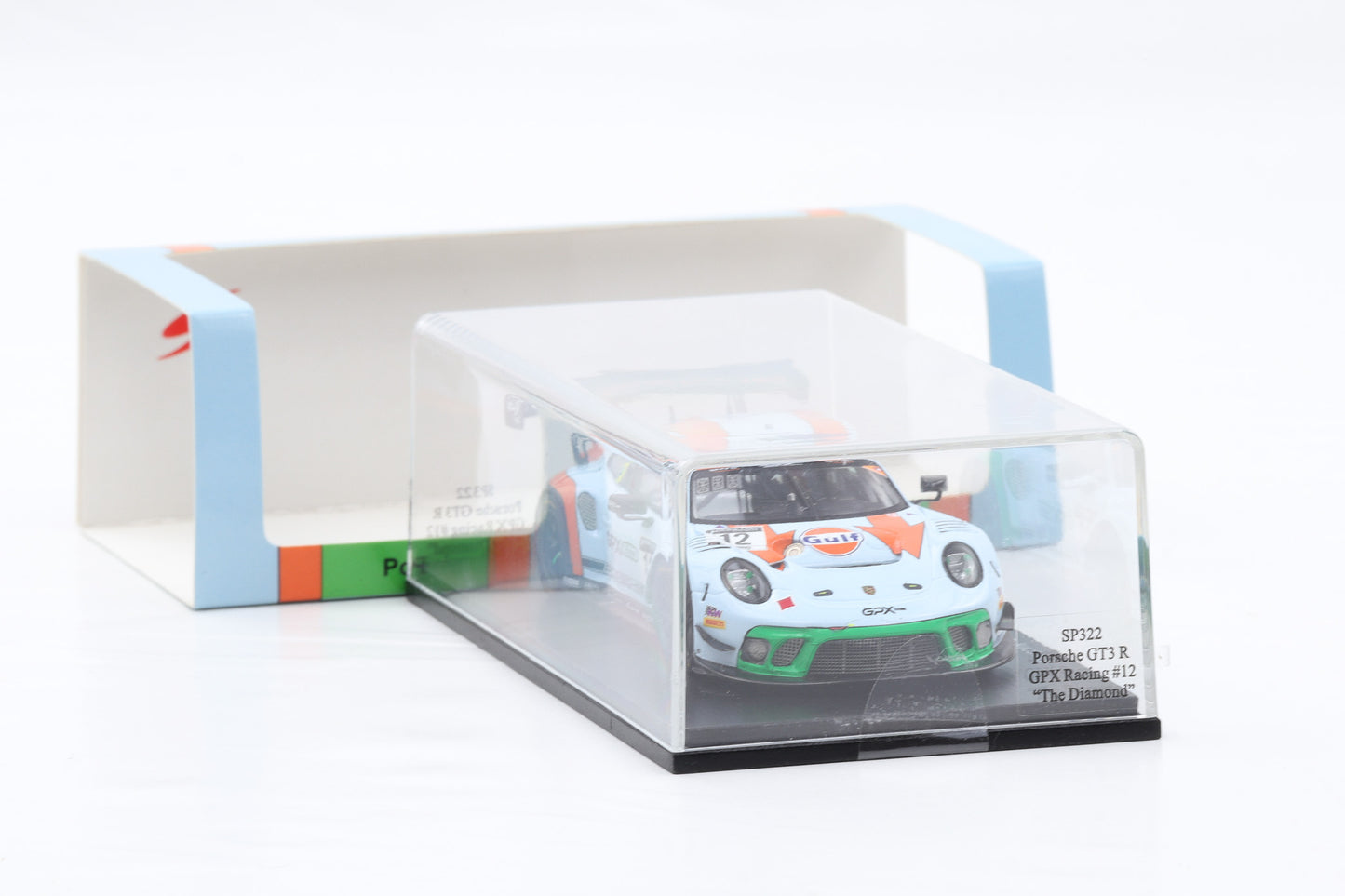 1:43 Spark Porsche GT3 R #12 GPX Racing Gulf The Diamond SP322