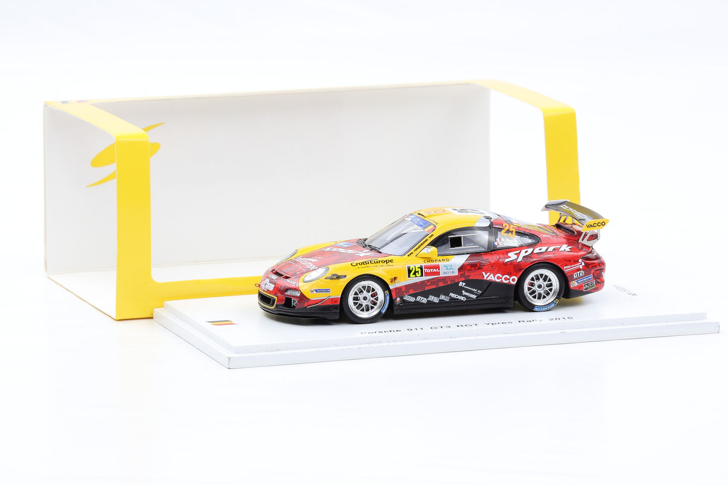 1:43 Spark Porsche 911 GT3 RGT #25 Dumas Giraudet Ypres Rally 2015 SB104