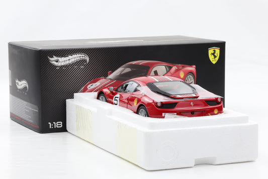 1:18 Hot Wheels Elite Ferrari 458 Italia Challenge #5 2010 full opening X5486