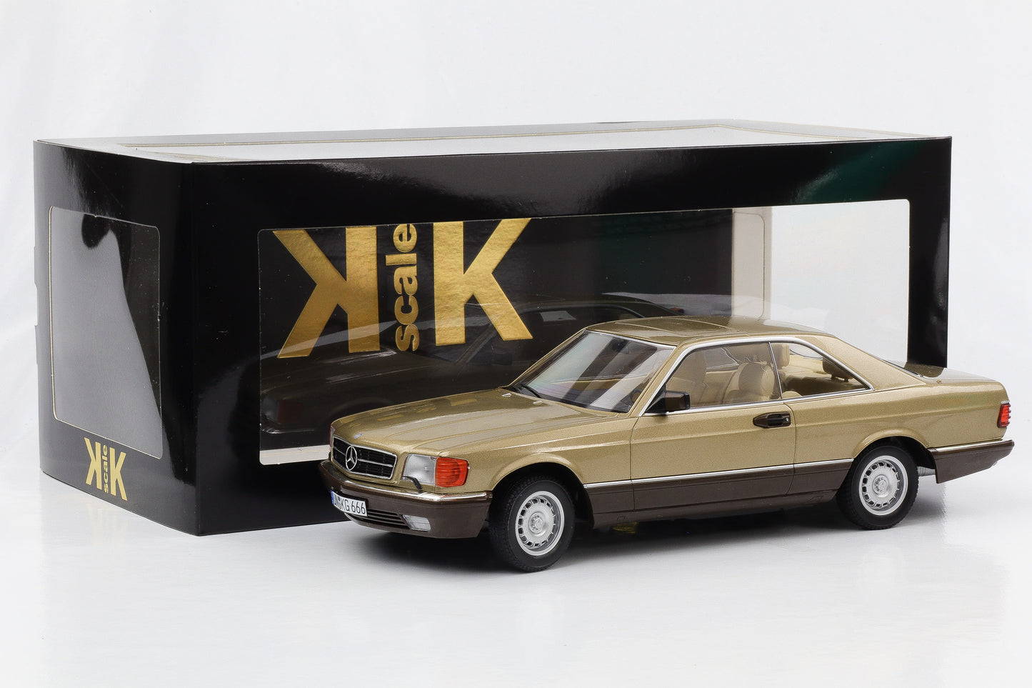 1:18 KK-Scale Mercedes-Benz 500 SEC C126 1987 gold metallic