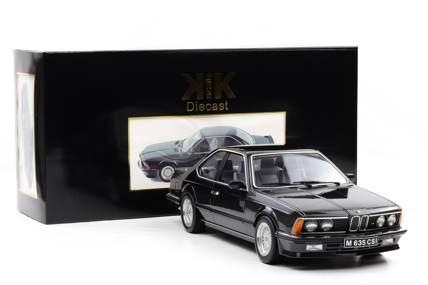1:12 KK-Scale BMW M635 CSI 1987 schwarz metallic / BBS Felgen / opening parts