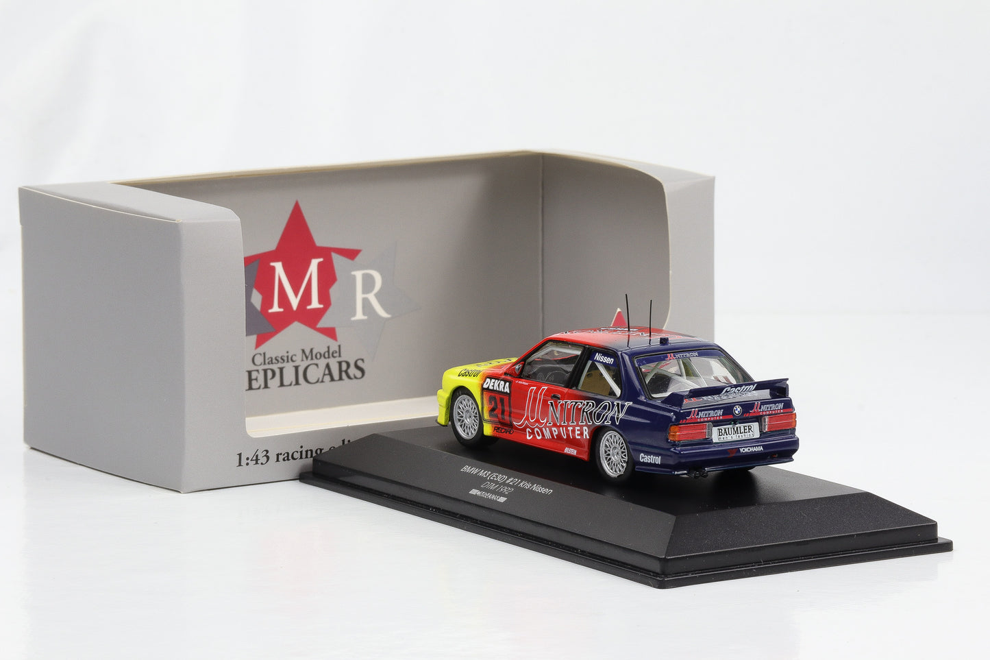 1:43 BMW M3 E30 Unitron #21 DTM 1992 Kris Nissen CMR