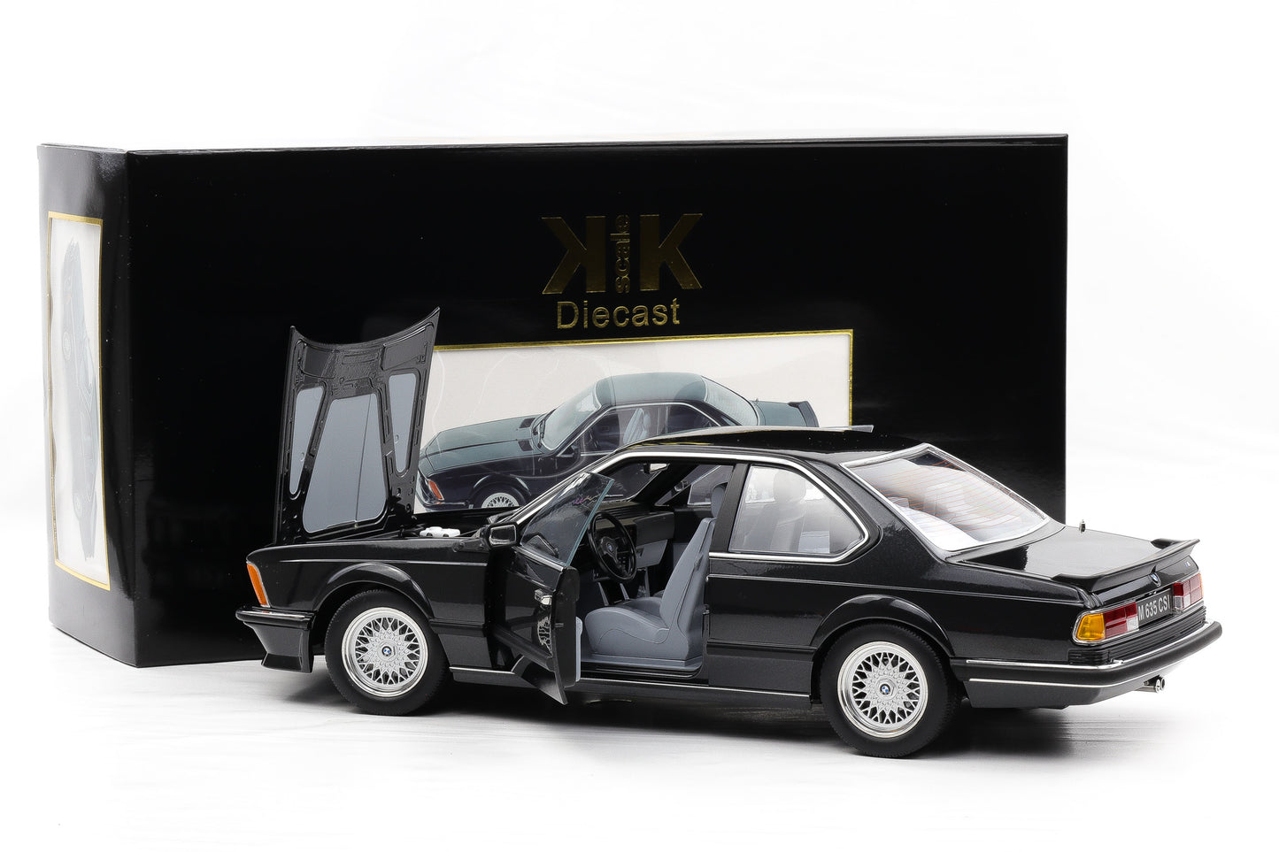 1:12 KK-Scale BMW M635 CSI 1987 schwarz metallic / BBS Felgen / opening parts