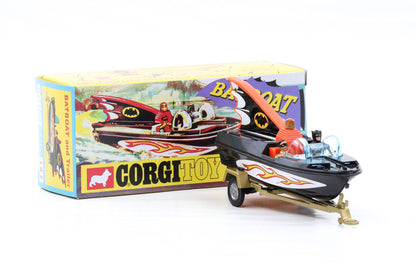 Corgi Toys Batmobile Batboat mit Trailer Batman and Robin Nr. 107 Repro 1:43