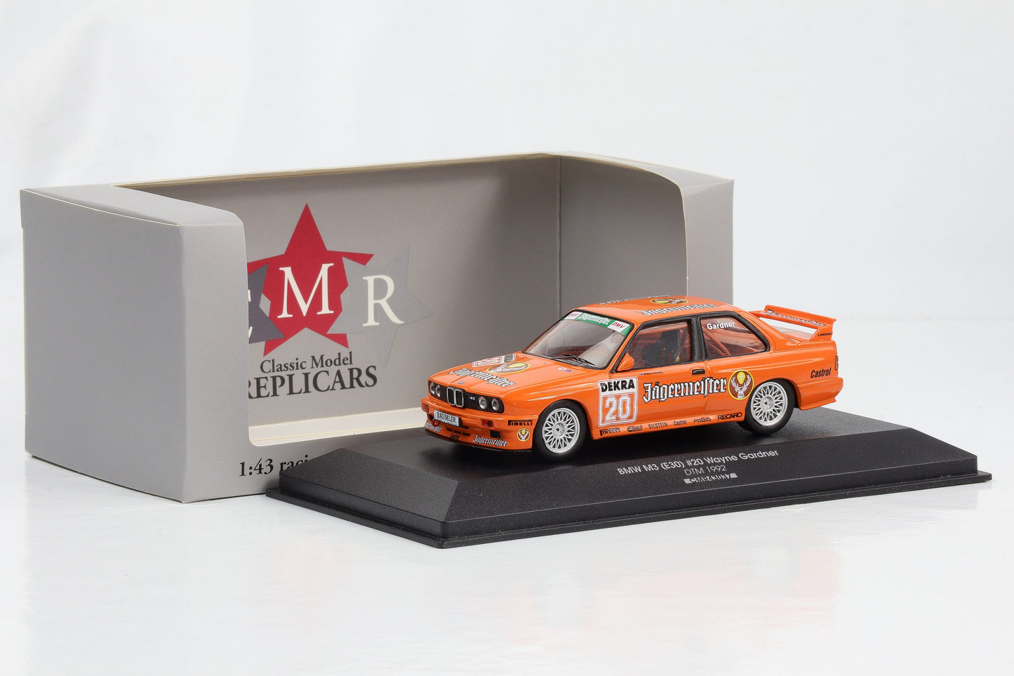 1:43 BMW M3 Sport EVO E30 #20 Jägermeister DTM 1992 Gardner CMR