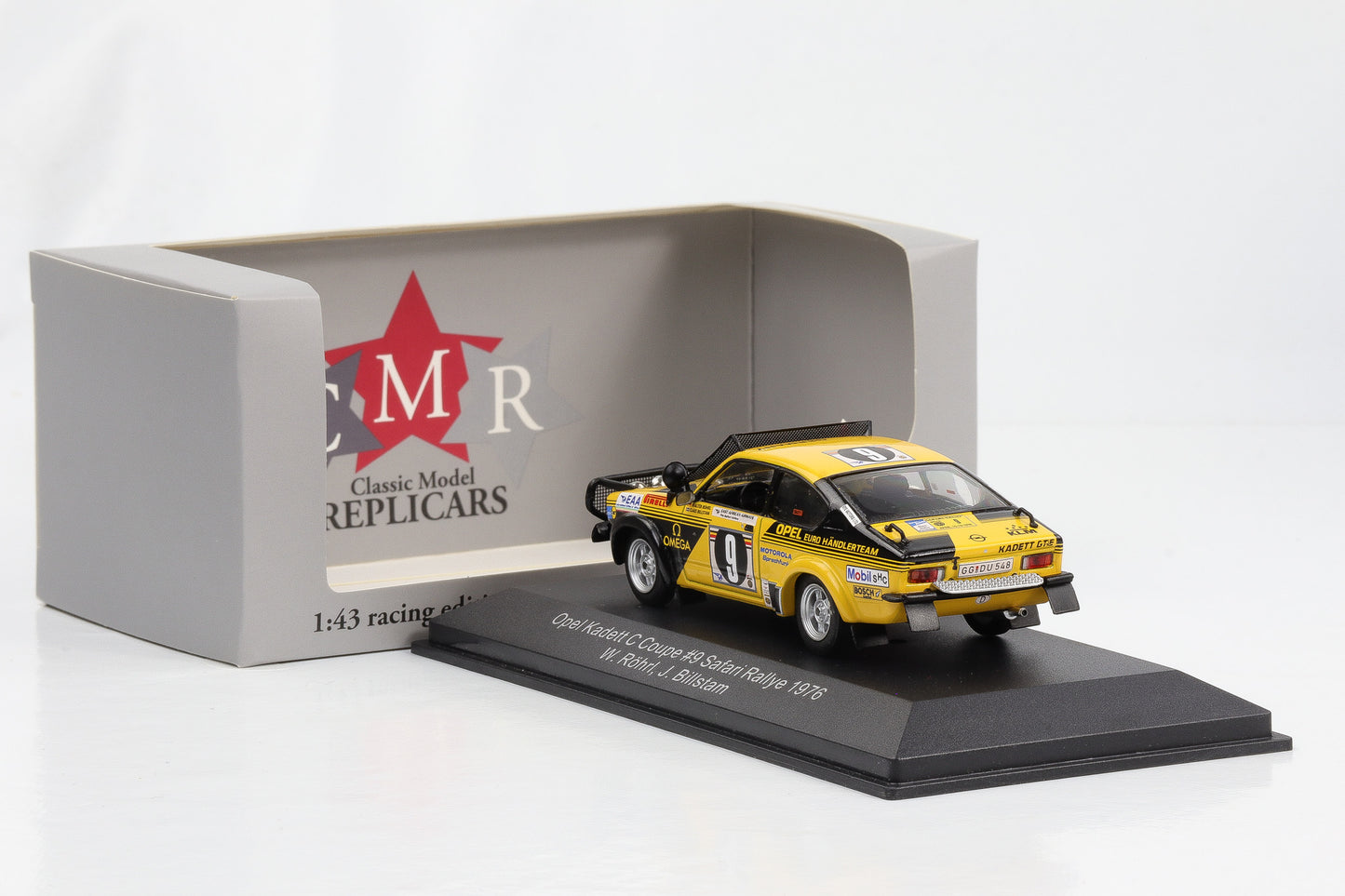 1:43 Opel Kadett C Coupe #9 Safari Rally 1976 Röhrl Billstam CMR