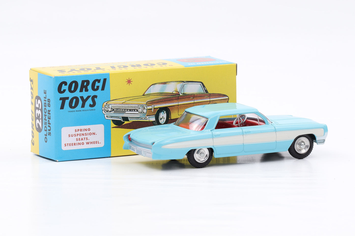 Corgi Toys Oldsmobile Super 88 blau weiss Nr. 235 Repro 1:49