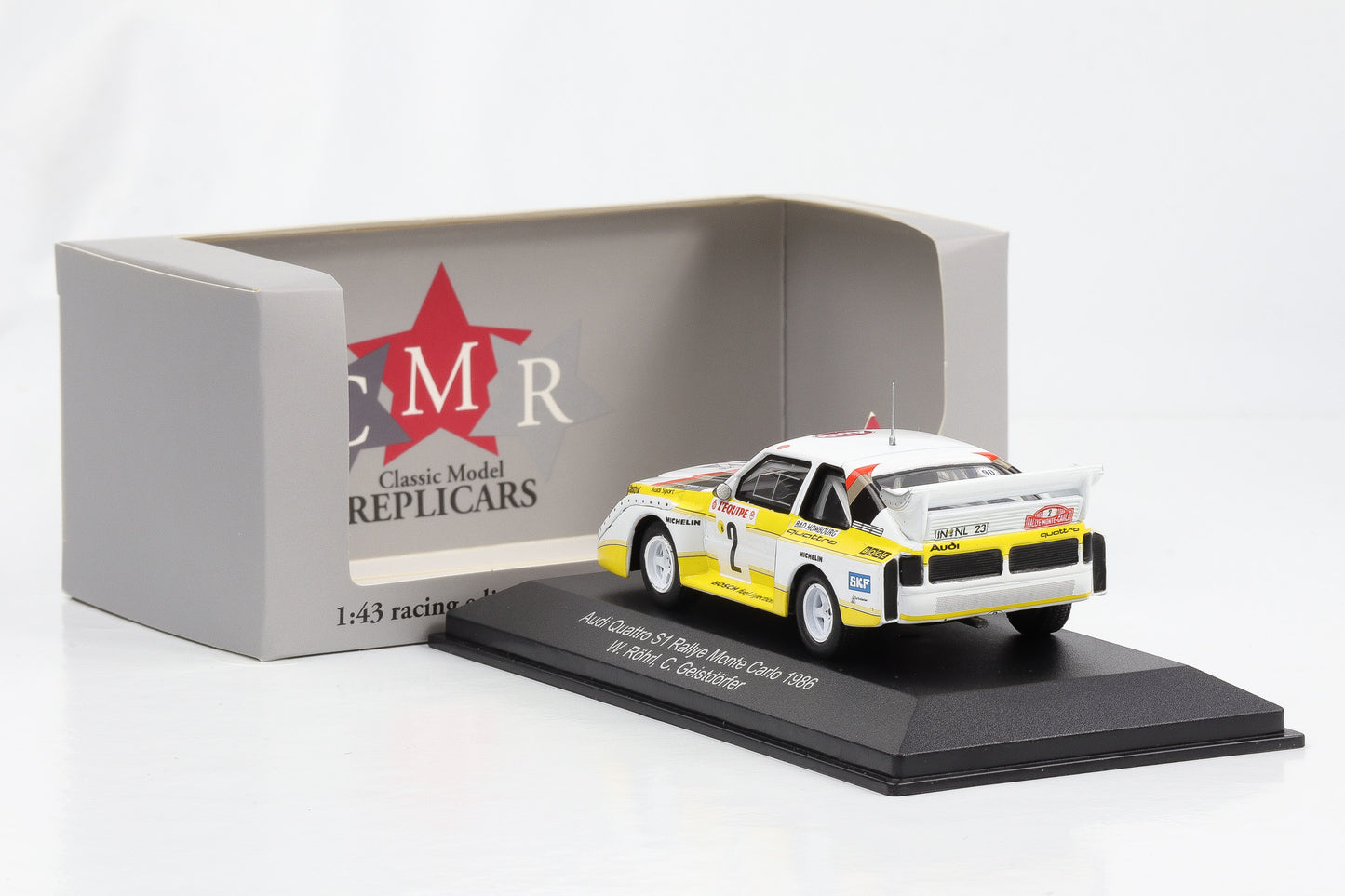 1:43 Audi Quattro S1 #2 Rallye Monte Carlo 1986 Röhrl Geistdörfer CMR