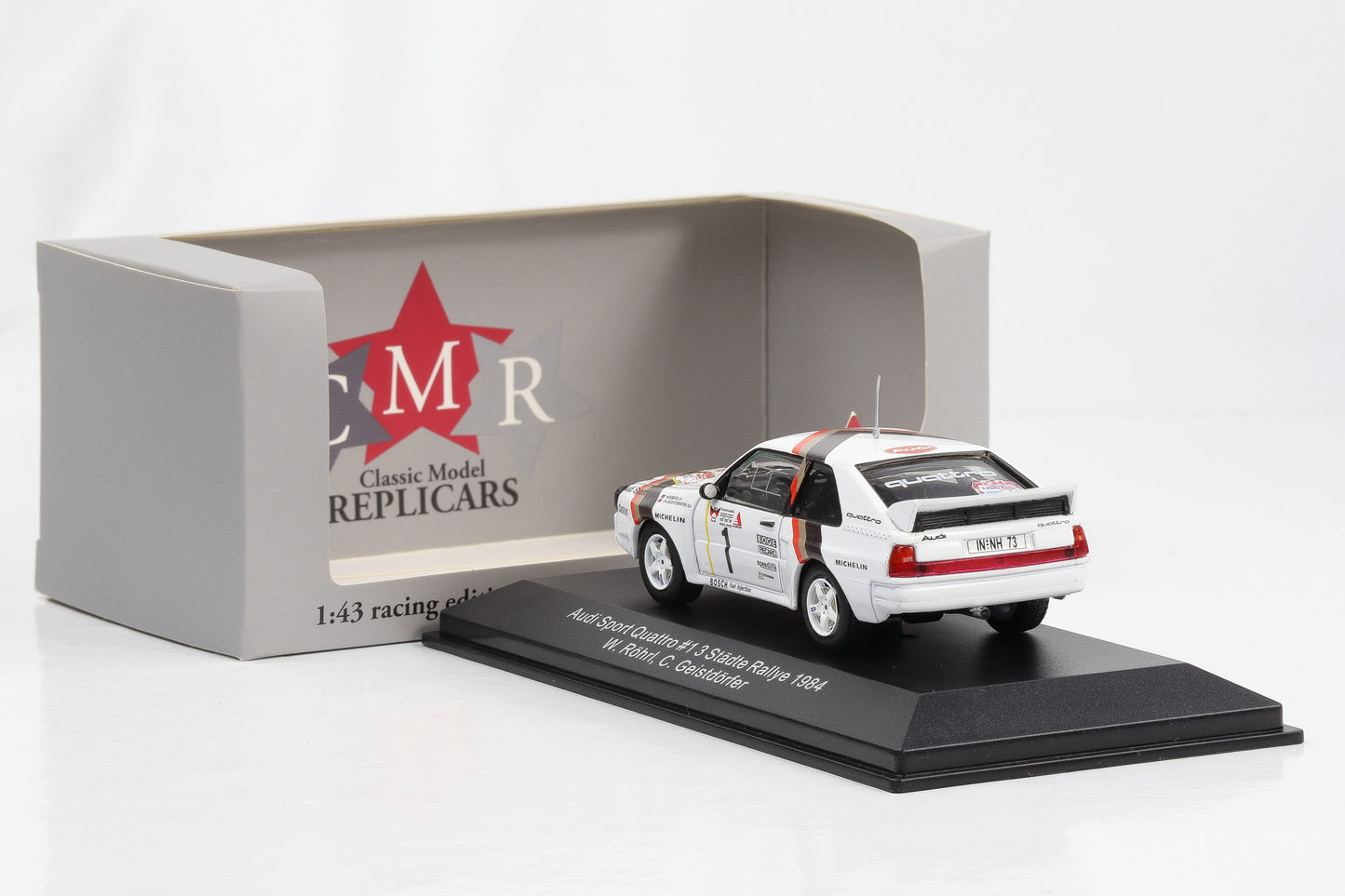 1:43 Audi Sport Quattro #1 3 City Rally 1984 Röhrl Geistdörfer CMR