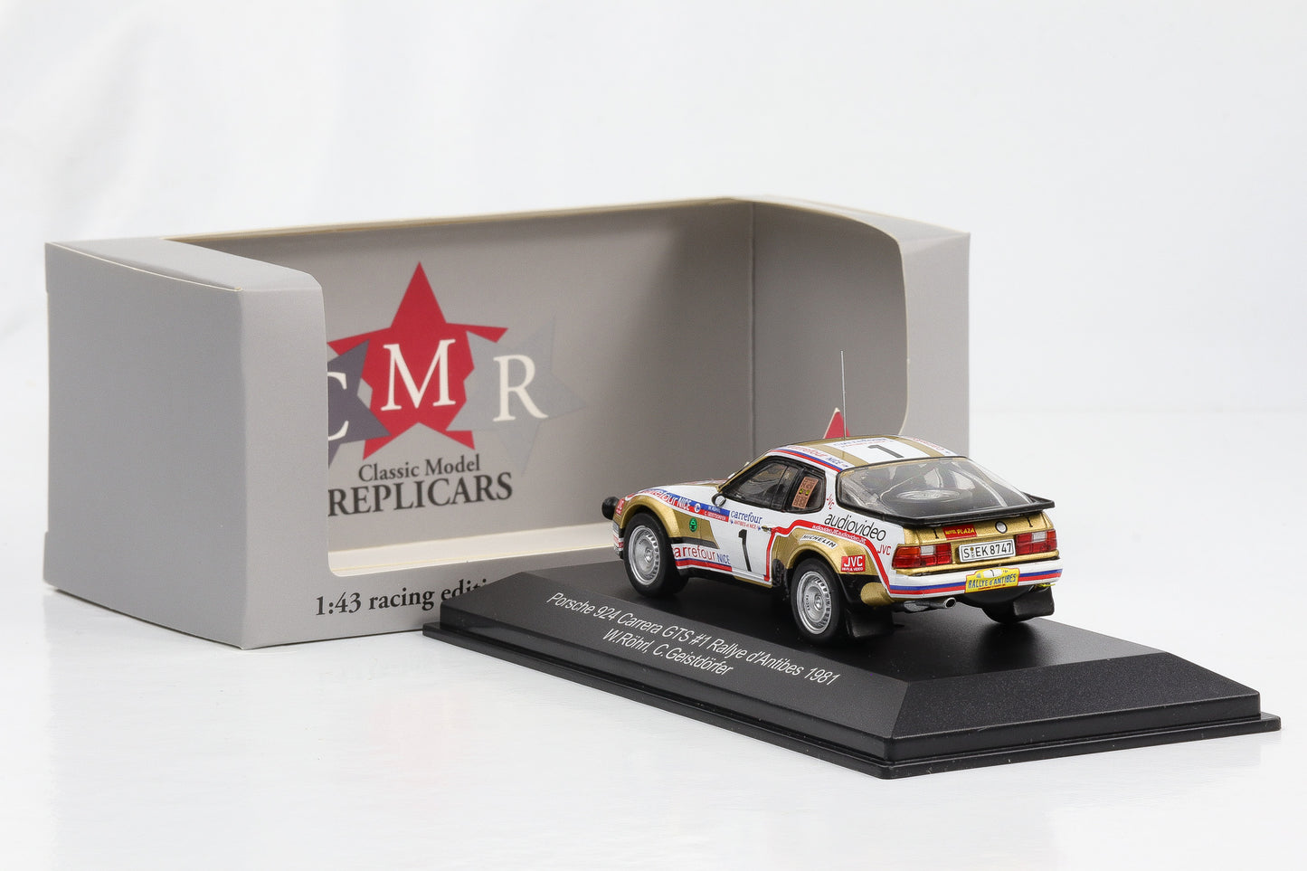 1:43 Porsche 924 Carrera GTS #1 Rallye d'Antibes 1981 Röhrl Geistdörfer CMR moulé sous pression