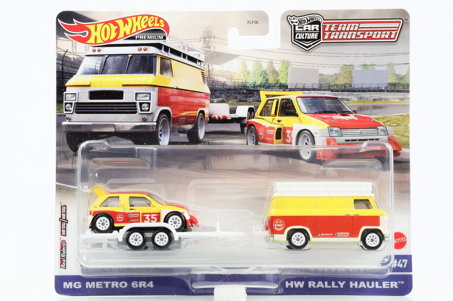 1:64 Hot Wheels MG Metro 6R4 + HW Rally Hauler Car Culture Team Transport #47