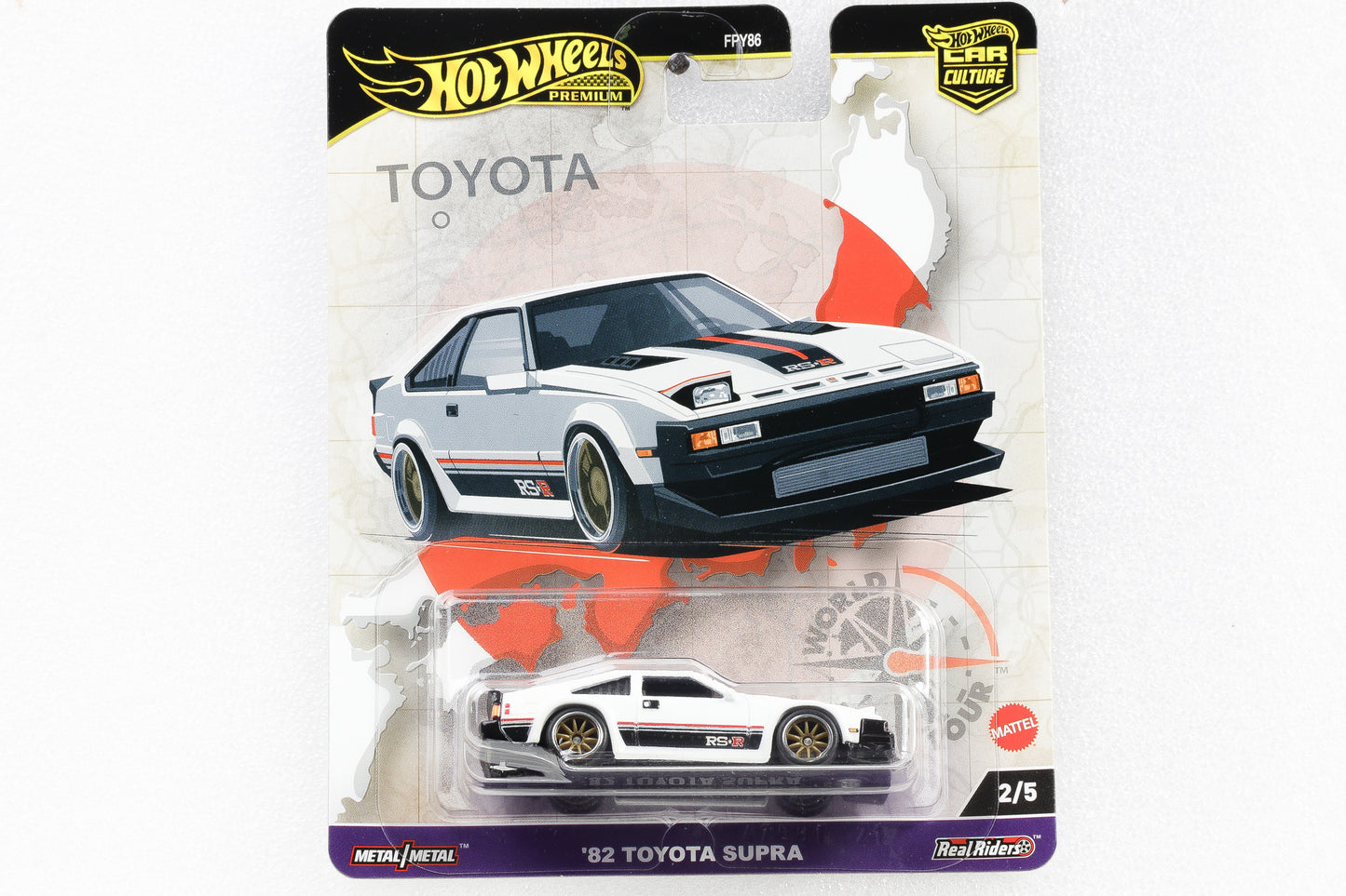 1:64 Hot Wheels Premium 1982 Toyota Supra white Japan Toyota Car Culture 2/5