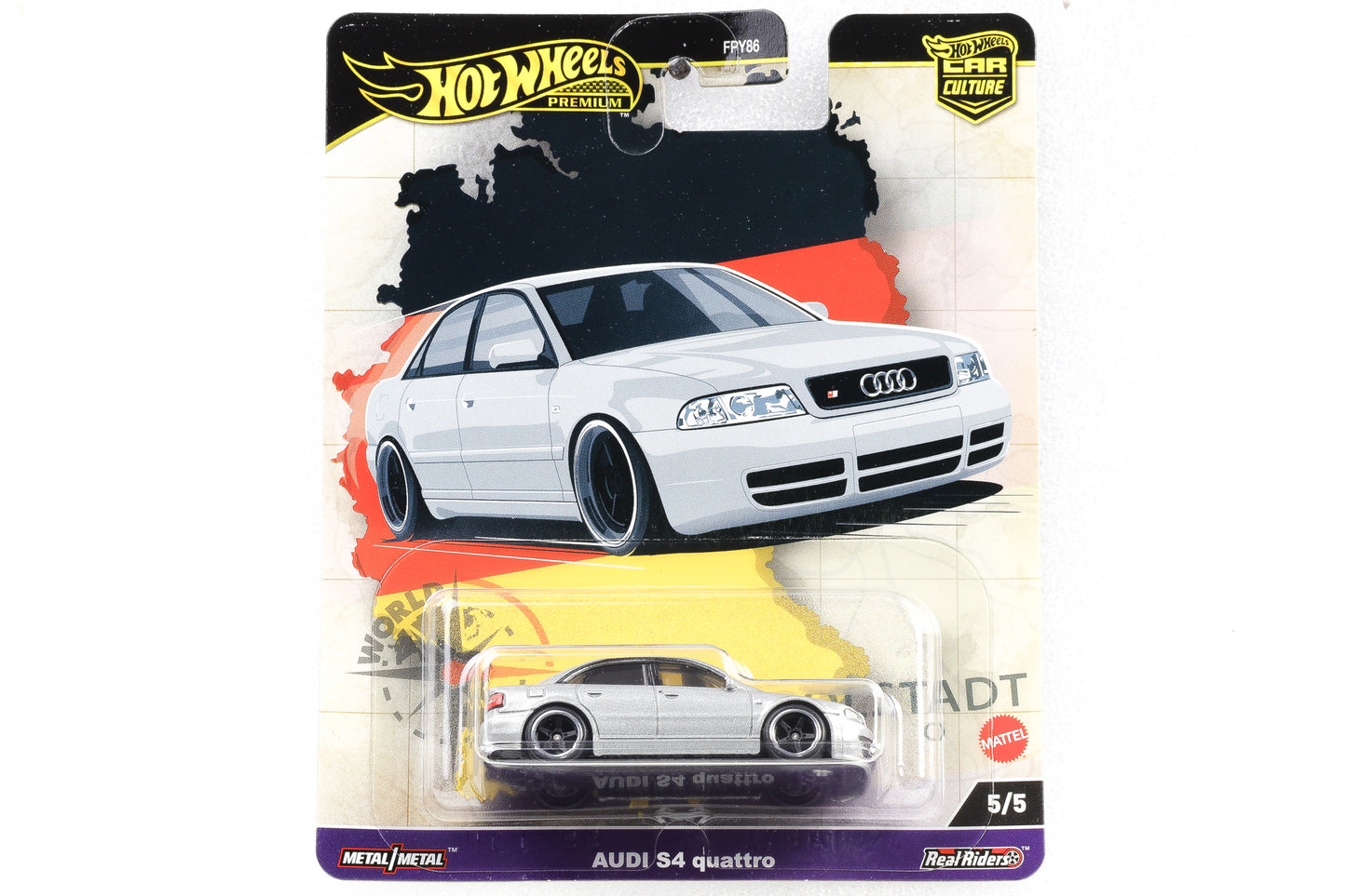 1:64 Hot Wheels Premium AUDI S4 Quattro silber Deutschland Ingolstadt Car Culture 5/5