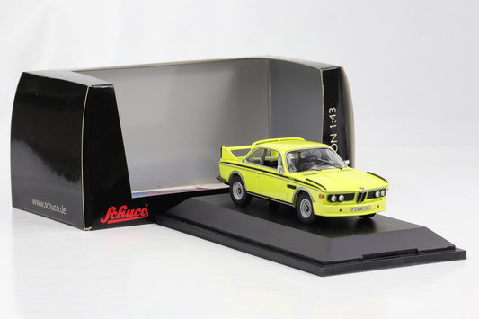 1:43 BMW 3.0 CSL Rennversion gelb Schuco diecast 450235000