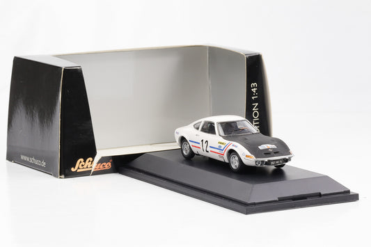 1:43 Opel GT 1969 Greder Racing #12 weiss-schwarz Schuco diecast 05536