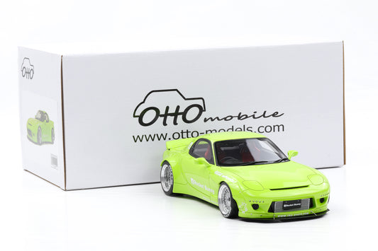 1:18 OTTOmobile Mazda RX-7 FD3S Rocket Bunny Aero V1 pearl green 2015 OT1155