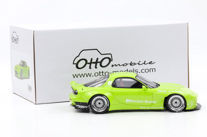 1:18 OTTOmobile Mazda RX-7 FD3S Rocket Bunny Aero V1 pearl green 2015 OT1155