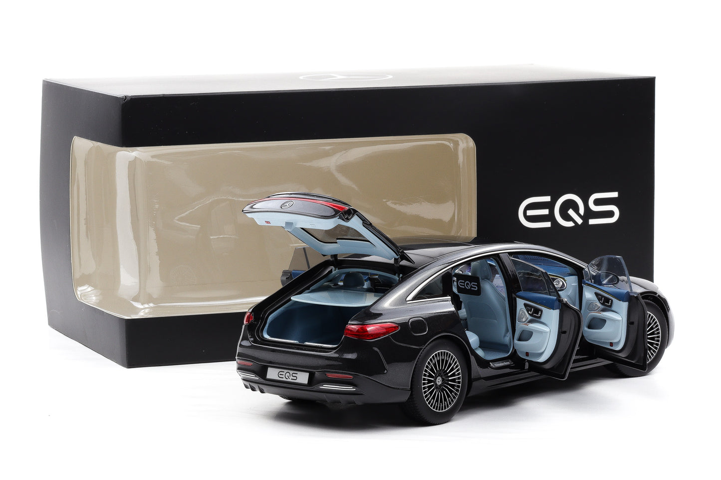 1:18 Mercedes-Benz EQS V297 AMG Line graphite grey 2021 NZG Dealer