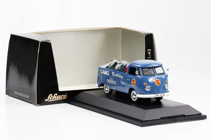 1:43 VW T1 flatbed LANZ Bulldog Service blue Schuco diecast 03075