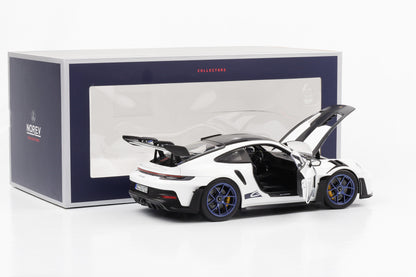 1:18 Norev Porsche 911 GT3 RS Weissach Package 2022 weiß-indigoblau 187353