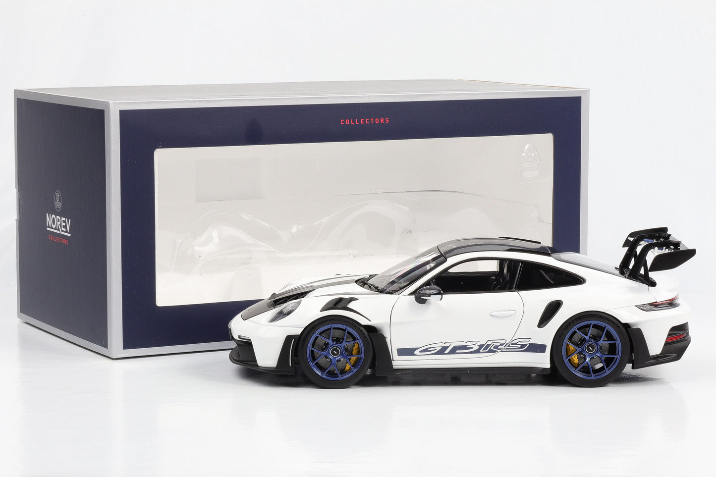 1:18 Norev Porsche 911 GT3 RS Weissach Package 2022 weiß-indigoblau 187353