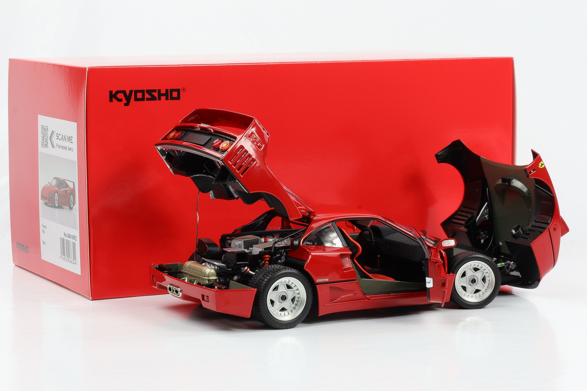 1:18 Kyosho Ferrari F40 red rosso full opening No. 08416R2