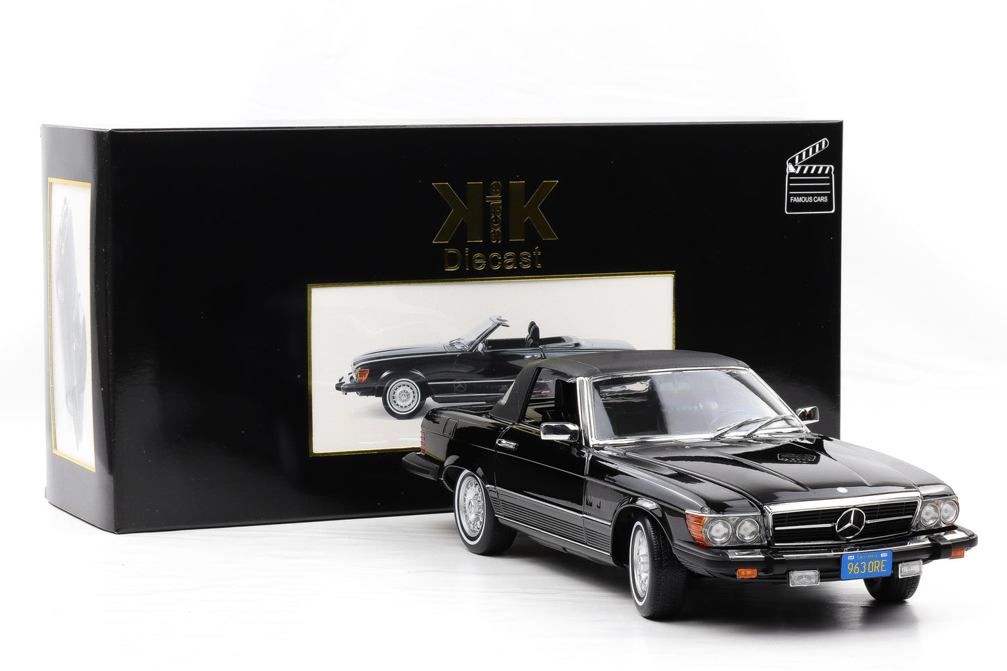 1:12 KK-Scale Mercedes-Benz 450 SL R107 American Gigolo mit Softtop opening diecast