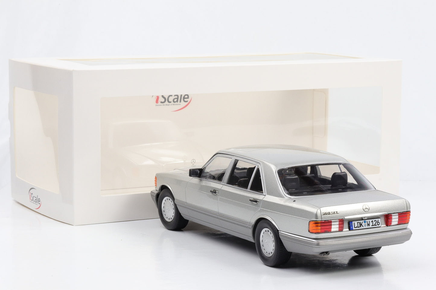 1:18 Mercedes-Benz S-Klasse 560 SEL W126 astralsilber 2.Serie iScale diecast