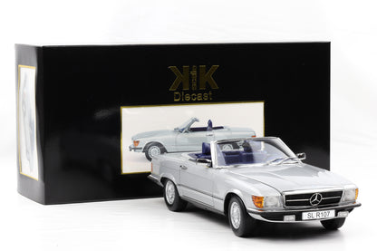 1:12 KK-Scale Mercedes-Benz 450 SL R107 silber mit Softtop opening diecast