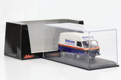 1:43 VW LT Kasten mit Hochdach Rothmans-Porsche weiss-blau Schuco diecast