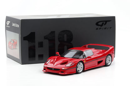 1:18 GT Spirit Ferrari F50 Twin Turbo V12 1995 Rosso Corsa Red mit Vitrine