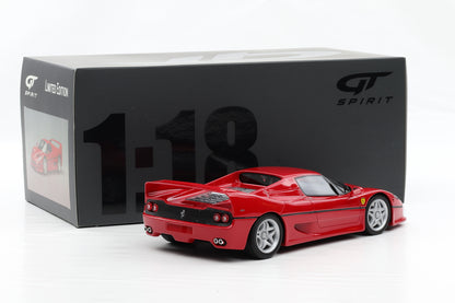 1:18 GT Spirit Ferrari F50 Twin Turbo V12 1995 Rosso Corsa Red mit Vitrine