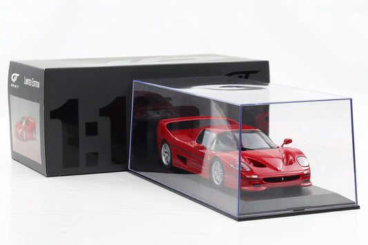 1:18 GT Spirit Ferrari F50 Twin Turbo V12 1995 Rosso Corsa Red mit Vitrine