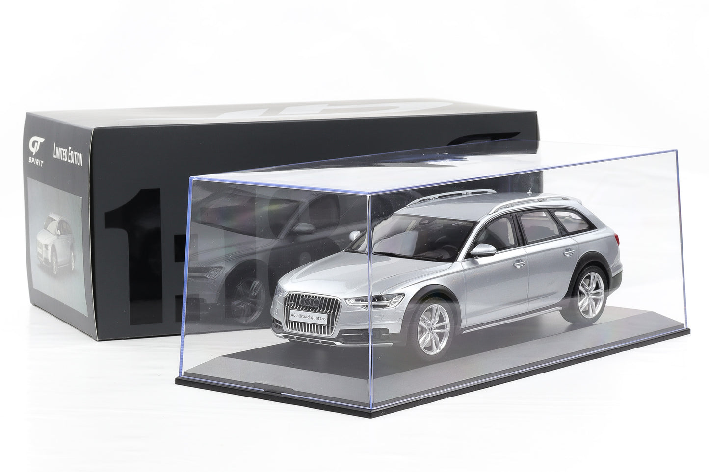1:18 GT Spirit Audi A6 Allroad Quattro Avant C7 2012 Floret silber mit Vitrine
