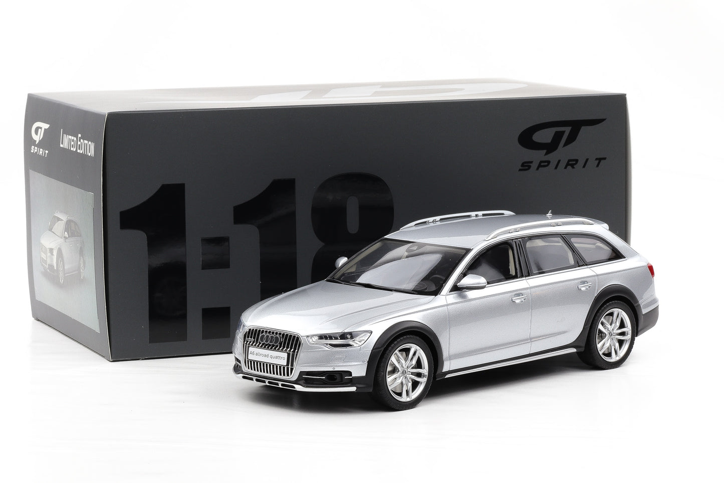 1:18 GT Spirit Audi A6 Allroad Quattro Avant C7 2012 Floret silber mit Vitrine