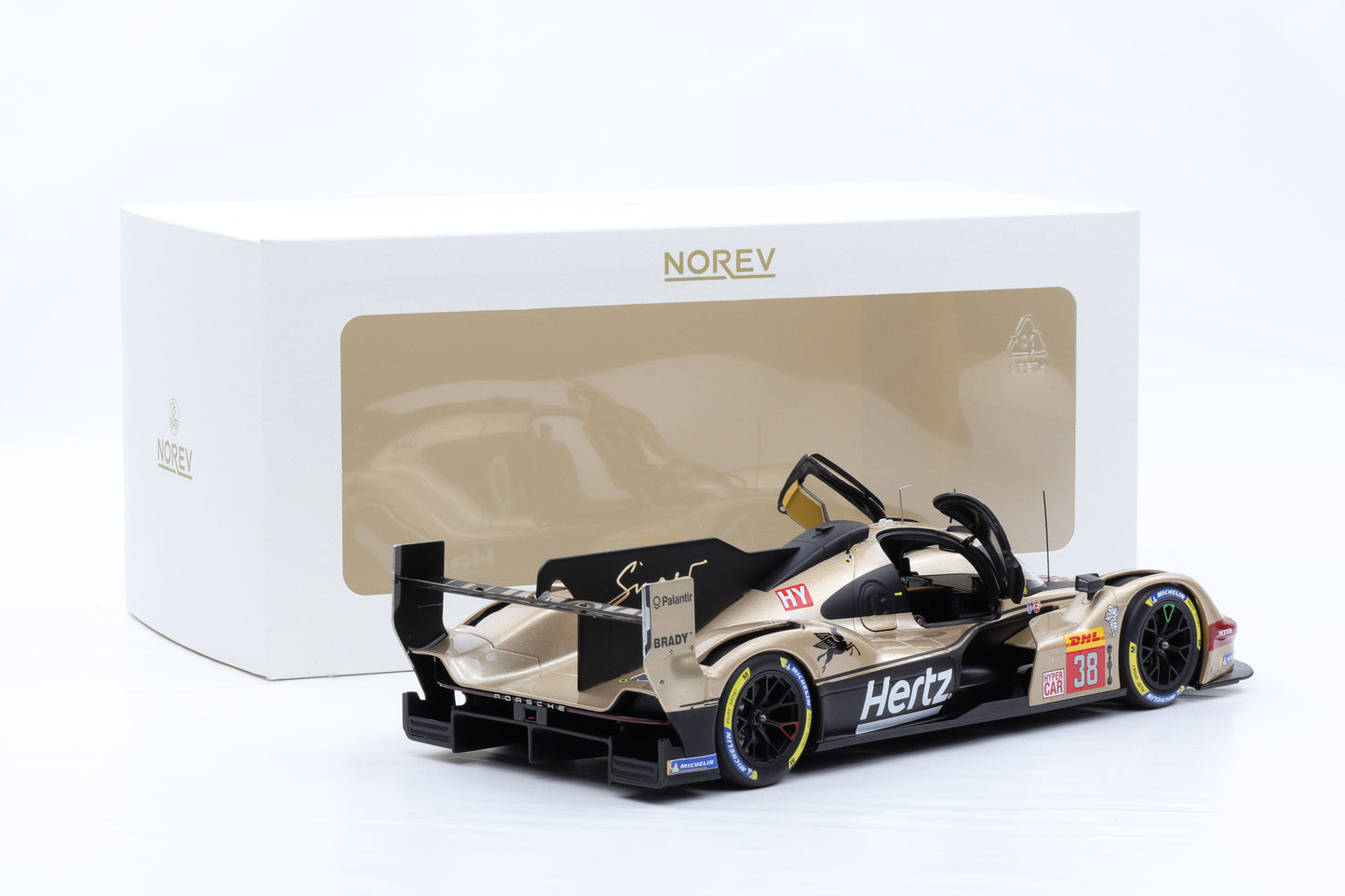 1:18 Norev Porsche 963 Hertz Team Jota #38 Le Mans 2024 Hanson Button